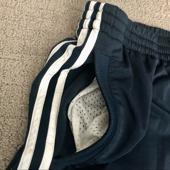 ADIDAS Men’s Navy Blue and White Stripe Track Pants - Medium - Picture 13 of 15